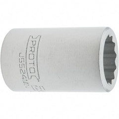 Proto - 3/4" Drive, Standard Hand Socket - 12 Points, 2.307" OAL, Steel, Full Polish Finish - Benchmark Tooling