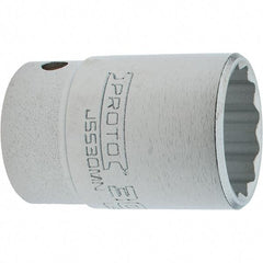 Proto - 3/4" Drive, Standard Hand Socket - 12 Points, 3.332" OAL, Steel, Full Polish Finish - Benchmark Tooling