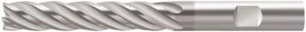Walter-Prototyp - 5/8", 6 Flute, Single End, Solid Carbide, 0.03" Corner Radius End Mill - 5-1/2" OAL, 35° Helix, Right Hand Flute, 3" LOC, Right Hand Cut - Benchmark Tooling