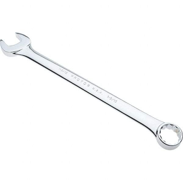 Proto - 1-9/16" 12 Point Combination Wrench - 15° Offset Angle, 20-5/16" OAL, Steel, Full Polish Finish - Benchmark Tooling