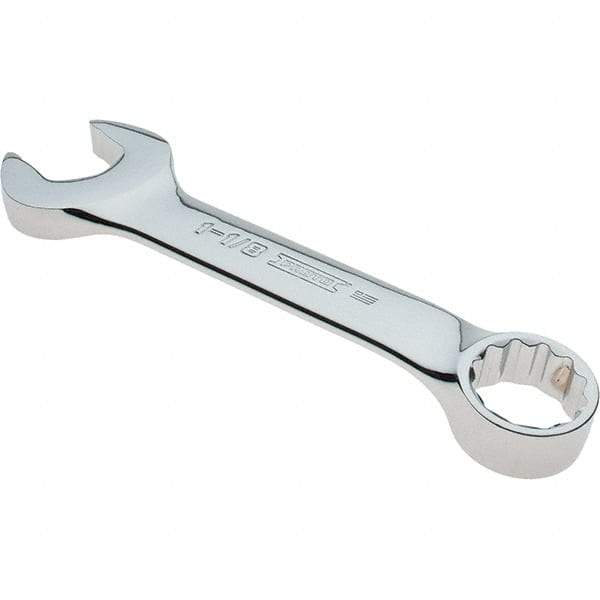 Proto - 1-1/8" 12 Point Combination Wrench - 15° Offset Angle, 8-29/32" OAL, Steel, Full Polish Finish - Benchmark Tooling