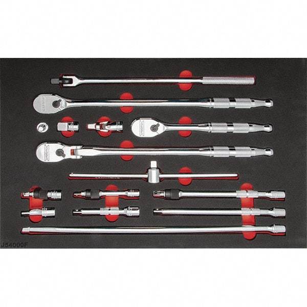 Proto - 15 Piece 1/2" Drive Mechanic's Tool Set - Comes in 23 x 16" Foam Insert - Benchmark Tooling