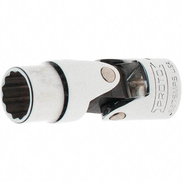 Proto - 3/8" Drive, Standard Hand Socket - 12 Points, 2-1/8" OAL, Steel, Full Polish Finish - Benchmark Tooling