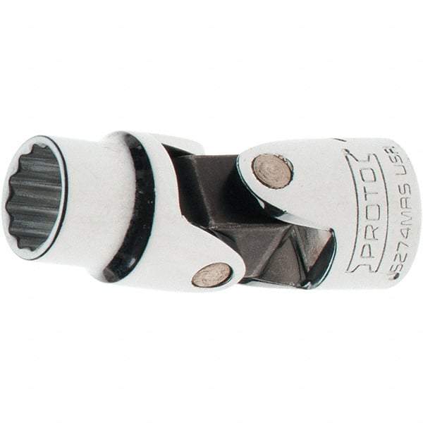 Proto - 3/8" Drive, Standard Hand Socket - 12 Points, 2" OAL, Steel, Full Polish Finish - Benchmark Tooling