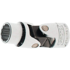 Proto - 3/8" Drive, Standard Hand Socket - 12 Points, 2" OAL, Steel, Full Polish Finish - Benchmark Tooling
