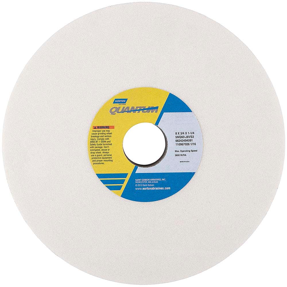 Norton - Tool & Cutter Grinding Wheels Wheel Type: Type 1 Wheel Diameter (Inch): 8 - Benchmark Tooling