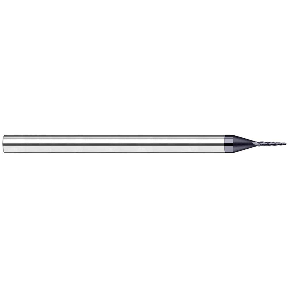 Harvey Tool - 10° per Side 1/64" Small End Diam 5/64" LOC 3-Flute Solid Carbide Tapered Ball End Mill