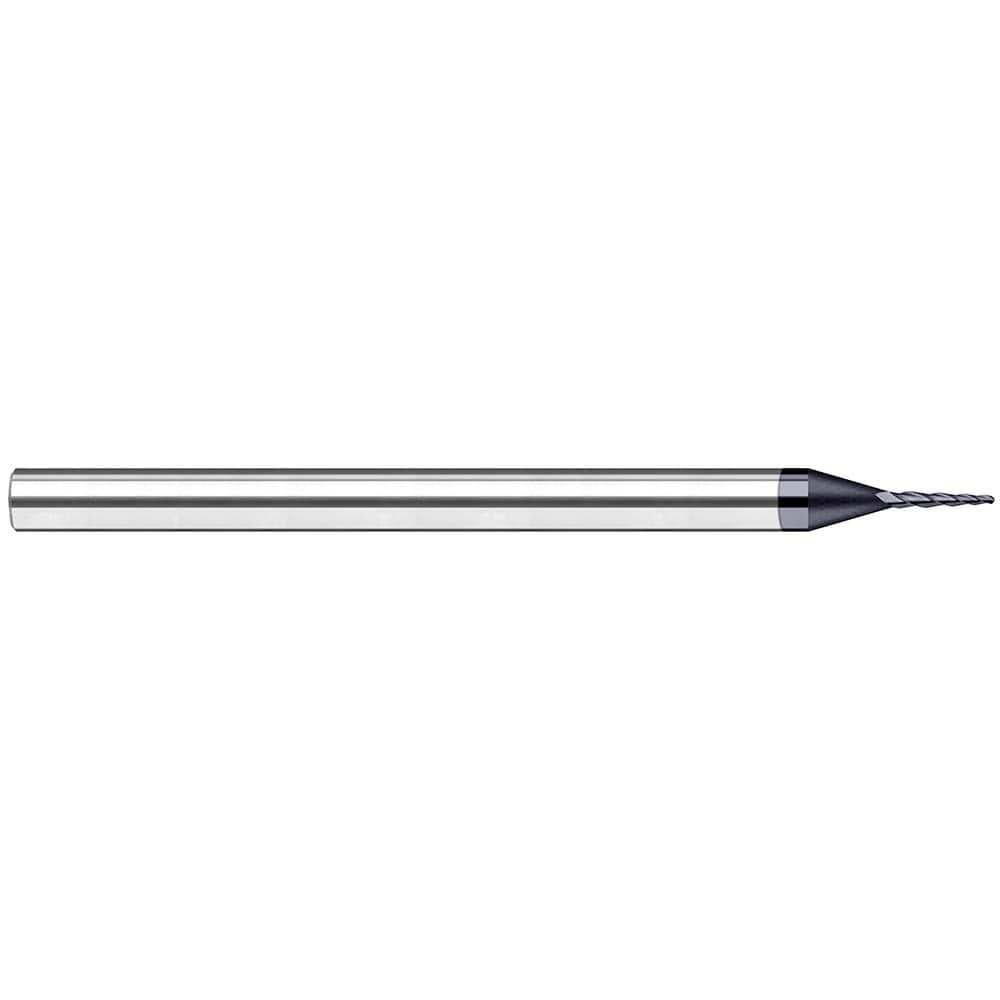 Harvey Tool - 10° per Side 0.09" Small End Diam 1/2" LOC 3-Flute Solid Carbide Tapered Ball End Mill - Exact Industrial Supply