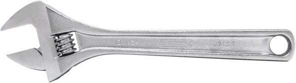 Proto - 1-5/16" Jaw Capacity, 10" Standard Adjustable Wrench - Steel, Polished Finish, 10" OAL - Benchmark Tooling