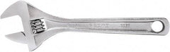 Proto - 15/16" Jaw Capacity, 6" Standard Adjustable Wrench - Steel, Polished Finish, 6" OAL - Benchmark Tooling