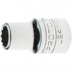 Proto - 1/2" Drive, Standard Hand Socket - 12 Points, 1-17/32" OAL, Steel, Chrome Finish - Benchmark Tooling