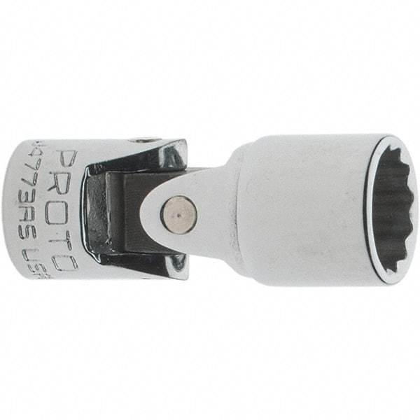 Proto - 3/8", 1/4" Drive, Standard Hand Socket - 12 Points, 1-1/2" OAL, Steel, Chrome Finish - Benchmark Tooling