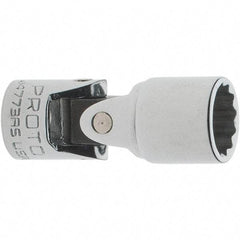 Proto - 3/8", 1/4" Drive, Standard Hand Socket - 12 Points, 1-1/2" OAL, Steel, Chrome Finish - Benchmark Tooling