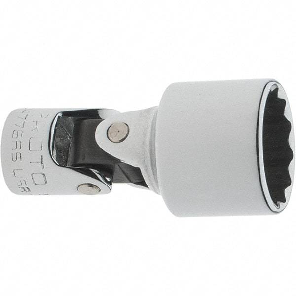 Proto - 9/16", 1/4" Drive, Standard Hand Socket - 12 Points, 1-3/4" OAL, Steel, Chrome Finish - Benchmark Tooling