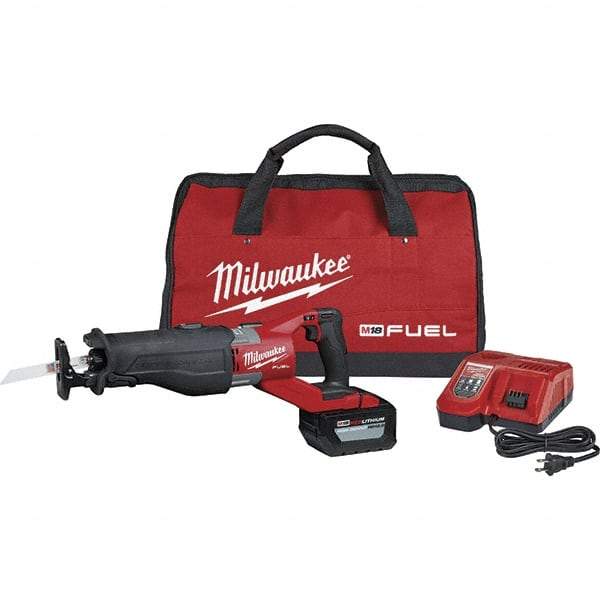 Milwaukee Tool - 18V, 3,000 SPM, Cordless Reciprocating Saw - 1-1/4" Stroke Length, Lithium-Ion 1 Battery Included - Benchmark Tooling