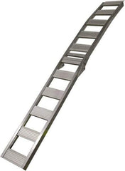 Erickson Manufacturing - 90" Long x 12" Wide, 750 Lb Capacity, Foldable Arched Truck Ramp - Aluminum, For All Vehicles - Benchmark Tooling