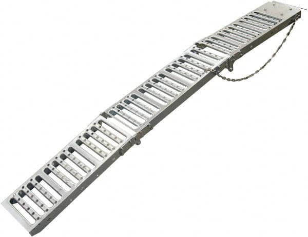 Erickson Manufacturing - 72" Long x 9" Wide, 1,000 Lb Capacity, Foldable Truck Ramp - Steel, For All Vehicles - Benchmark Tooling