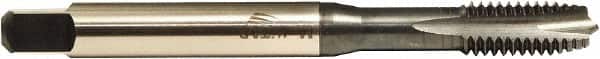 Emuge - M4x0.70 Metric, 3 Flute, NE2 Finish, HSS-E Spiral Point Tap - Plug Chamfer, Right Hand Thread, 63mm OAL, 13mm Thread Length, 0.168" Shank Diam, 6H Class of Fit - Exact Industrial Supply