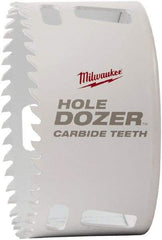 Milwaukee Tool - 4-1/2" Diam, 1-5/8" Cutting Depth, Hole Saw - Carbide-Tipped Saw, Toothed Edge - Benchmark Tooling