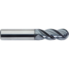 M.A. Ford - Ball End Mills; Mill Diameter (Inch): 1/2 ; Mill Diameter (Decimal Inch): 0.5000 ; Number of Flutes: 4 ; Length of Cut (Inch): 5/8 ; Length of Cut (Decimal Inch): 0.6250 ; Material: Solid Carbide - Exact Industrial Supply