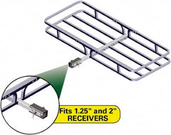 Erickson Manufacturing - Aluminum Cargo Carrier - 19-1/2" Wide x 53-1/2" Long, Silver, For Use with 1.25" Receivers & 2" Receivers - Benchmark Tooling