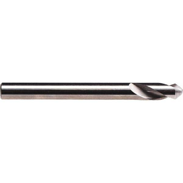 Emuge - 1/8" Body Diam, 90°, 2" OAL, Solid Carbide Spotting Drill - Benchmark Tooling