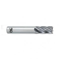 1 Dia. x 4 Overall Length 6-Flute Square End Solid Carbide SE End Mill-Round Shank-Center Cutting-Uncoated - Benchmark Tooling