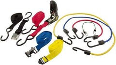 Erickson Manufacturing - Bungee Cord with S Hook - 18, 24, 36" OAL, Red/Blue/Green/Yellow - Benchmark Tooling