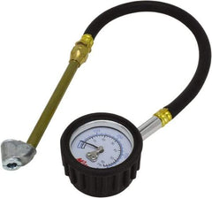 Milton - 0 to 60 psi Dial Dual Head Tire Pressure Gauge - 12' Hose Length, 2 psi Resolution - Benchmark Tooling