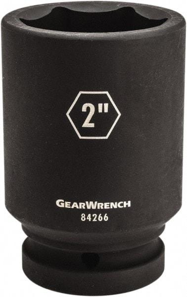 GearWrench - 1" Drive 2-5/16" Deep Impact Socket - 6 Points, 4-1/4" OAL - Benchmark Tooling