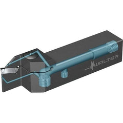 Walter - External Thread, 33mm Max Cut of Depth, 4mm Min Groove Width, 140mm OAL, Right Hand Indexable Grooving Cutoff Toolholder - 34 Seat Size, 20mm Shank Height x 20mm Shank Width, GX34 Insert Style, G1011 Toolholder Style, Series G1011 - Benchmark Tooling