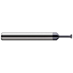 Harvey Tool - Thread Relief Cutters; Material: Solid Carbide ; Cutting Diameter (Inch): 0.245 ; Shank Diameter (Inch): 1/4 ; Flat Width (Decimal Inch): 0.0300 ; Overall Length (Inch): 2-1/2 - Exact Industrial Supply