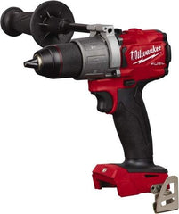 Milwaukee Tool - 18 Volt 1/2" Single-Sleeve Ratcheting Chuck Cordless Hammer Drill - 0 to 32,000 BPM, 0 to 550 & 0 to 2,000 RPM, Reversible - Benchmark Tooling