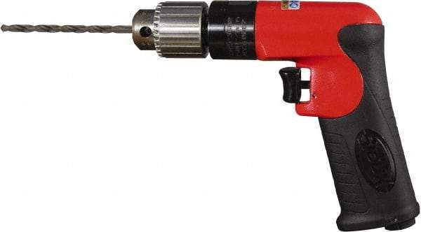 Sioux Tools - 1/4" Keyed Chuck - Pistol Grip Handle, 3,000 RPM, 12 LPS, 0.5 hp, 90 psi - Benchmark Tooling