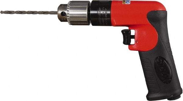 Sioux Tools - 1/4" Keyed Chuck - Pistol Grip Handle, 23,000 RPM, 12 LPS, 0.5 hp, 90 psi - Benchmark Tooling