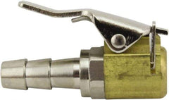 Milton - 150 Max psi Closed Check Brass Air Chuck - Clip On Chuck, 1/4 Barbed - Benchmark Tooling