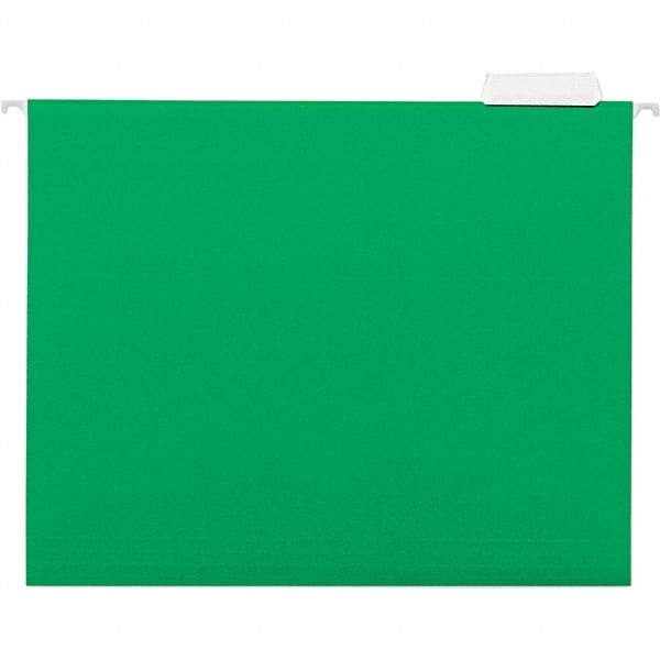 Universal One - 9-5/8 x 11-3/4", Letter Size, Bright Green, Hanging File Folder - 11 Point Stock, 1/5 Tab Cut Location - Benchmark Tooling