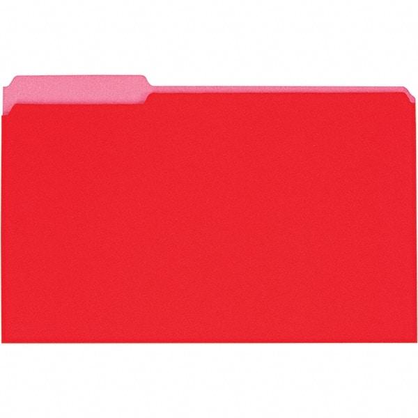 UNIVERSAL - 9-5/8 x 14-3/4", Legal, Red, File Folders with Top Tab - 11 Point Stock, 1/3 Tab Cut Location - Benchmark Tooling