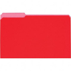 UNIVERSAL - 9-5/8 x 14-3/4", Legal, Red, File Folders with Top Tab - 11 Point Stock, 1/3 Tab Cut Location - Benchmark Tooling