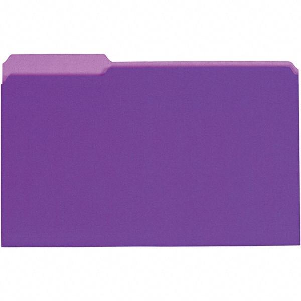 UNIVERSAL - 9-5/8 x 14-3/4", Legal, Violet, File Folders with Top Tab - 11 Point Stock, 1/3 Tab Cut Location - Benchmark Tooling