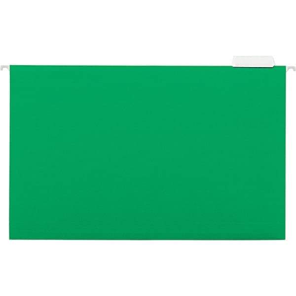 Universal One - 9-5/8 x 14-3/4", Legal, Bright Green, Hanging File Folder - 11 Point Stock, 1/5 Tab Cut Location - Benchmark Tooling