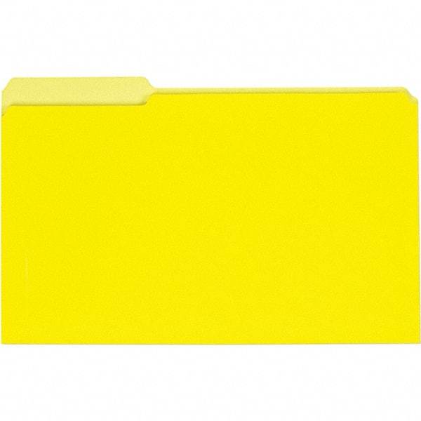 UNIVERSAL - 9-5/8 x 14-3/4", Legal, Yellow, File Folders with Top Tab - 11 Point Stock, 1/3 Tab Cut Location - Benchmark Tooling