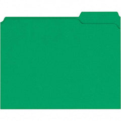 Universal One - 9-5/8 x 11-3/4", Letter Size, Green, File Folders with Top Tab - 11 Point Stock, 1/3 Tab Cut Location - Benchmark Tooling