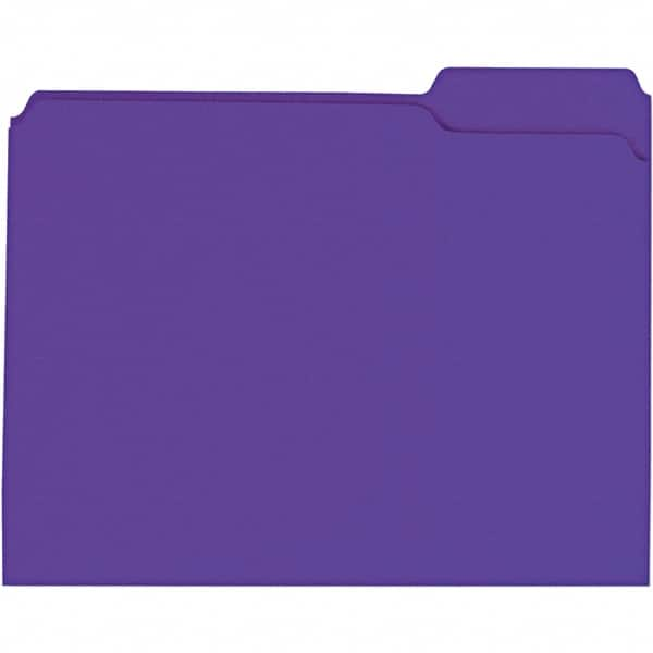 Universal One - 9-5/8 x 11-3/4", Letter Size, Violet, File Folders with Top Tab - 11 Point Stock, 1/3 Tab Cut Location - Benchmark Tooling