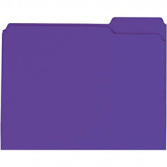 Universal One - 9-5/8 x 11-3/4", Letter Size, Violet, File Folders with Top Tab - 11 Point Stock, 1/3 Tab Cut Location - Benchmark Tooling