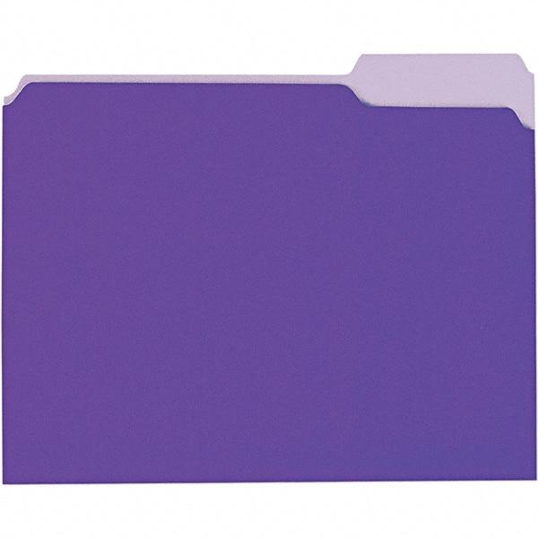 UNIVERSAL - 9-5/8 x 11-3/4", Letter Size, Violet, File Folders with Top Tab - 11 Point Stock, 1/3 Tab Cut Location - Benchmark Tooling