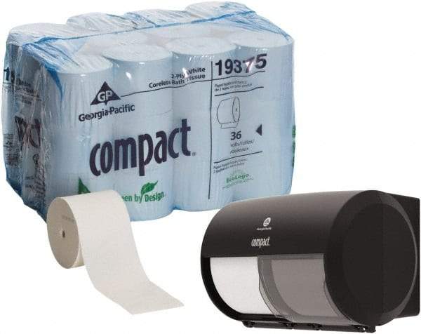 Georgia Pacific - 4,050' Roll Length x 4" Sheet Width, Coreless Roll Toilet Tissue - 1,000 Sheets per Roll, 2 Ply, White, Recycled Fiber - Benchmark Tooling