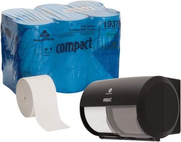 Georgia Pacific - 18' Roll Length Coreless Roll Toilet Tissue - 1,500 Sheets per Roll, 2 Ply, White - Benchmark Tooling