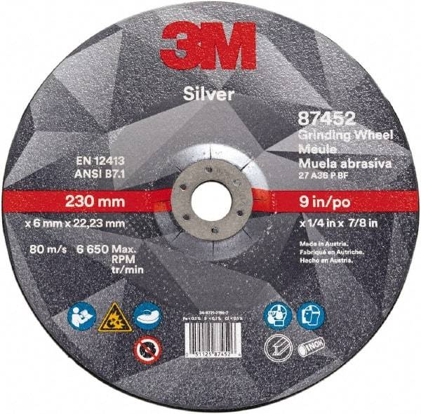 3M - Depressed-Center Wheels Wheel Diameter (Inch): 9 Wheel Thickness (Decimal Inch): 0.2500 - Benchmark Tooling