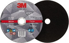 3M - 7" Ceramic Cutoff Wheel - 0.045" Thick, 7/8" Arbor, Use with Angle Grinders - Benchmark Tooling